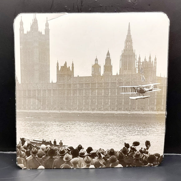 Vintage Black and White Photograph Alan Cobham Landing on Thames