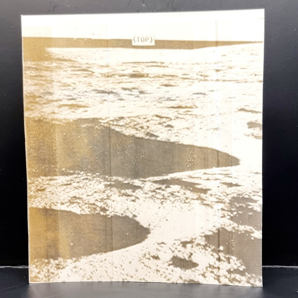 Vintage Black and White Photograph of the Moon by Surveyor Camera  of Craters