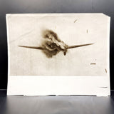WWII Vintage Photograph of German Plane in Flames by Air Ministry