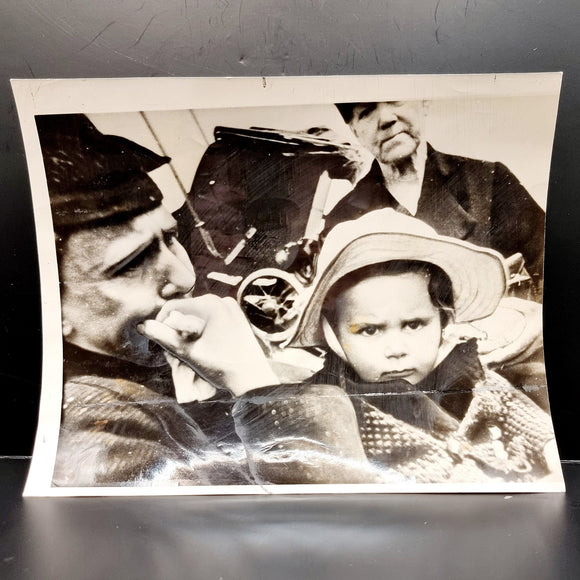 WWII Vintage Photograph of Belgium refugees before the German invasion
