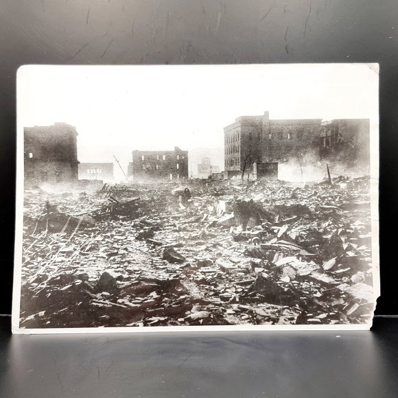 WWII Vintage Photograph of the Hiroshima, Day after Atomic Bomb Explosion