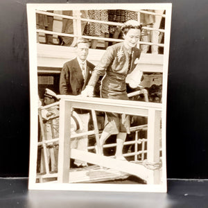 Vintage Royal Photograph of The Duke and Dutchess of Windsor Departing Their Vessel