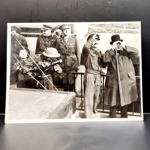 Vintage Photograph of Sir Winston Churchill During WWII