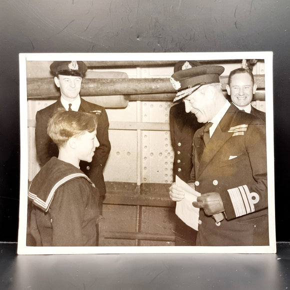 WWII Vintage Photograph of Second Sea Lord Vice Admiral Sir William Whitworth