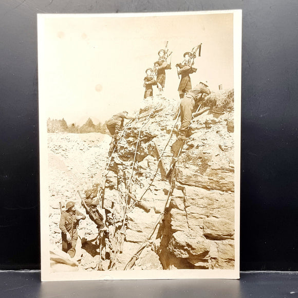 WWII Vintage Photograph of Highland Division Training at the Battle School 1942