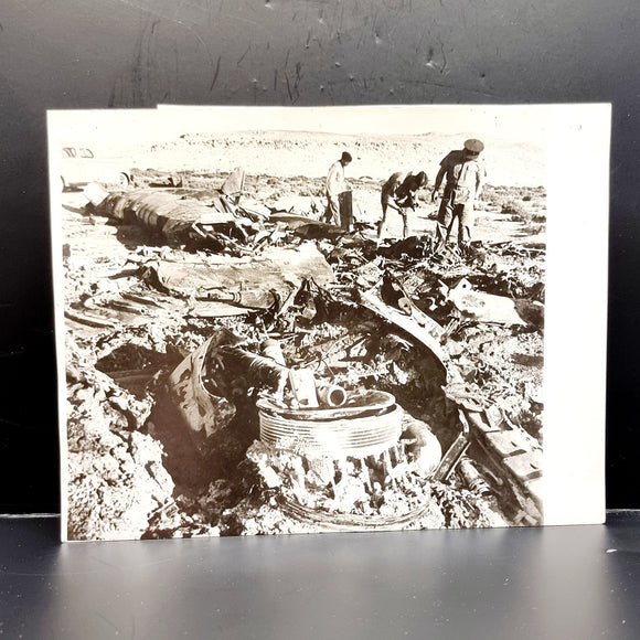 WWII Vintage Photograph of Wreckage of Heinkel III in Alexandria
