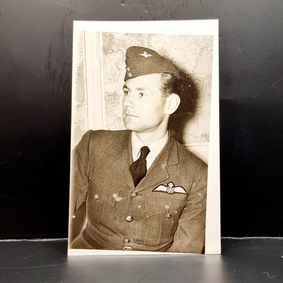 WWII Vintage Photograph of Flt. LT. Gautrey R.A.F. Atlantic Rescue