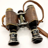 Antique Pair of Huet and Co. Paris Binoculars with Stadia Telemeter Prism, Infantry Cavalry Model