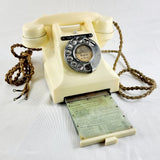 Vintage Bakelite Ivory Coloured GPO 312 L Telephone with Drawer Compartment 300 Series