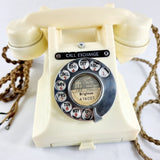 Vintage Bakelite Ivory Coloured GPO 312 L Telephone with Drawer Compartment 300 Series
