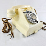 Vintage Bakelite Ivory Coloured GPO 312 L Telephone with Drawer Compartment 300 Series