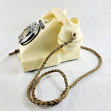 Vintage Bakelite Ivory Coloured GPO 312 L Telephone with Drawer Compartment 300 Series
