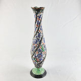 Antique Middle Eastern Enamel Multicoloured Vase on Copper