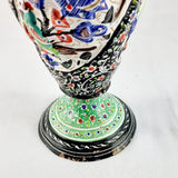 Antique Middle Eastern Enamel Multicoloured Vase on Copper