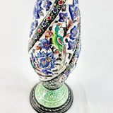 Antique Middle Eastern Enamel Multicoloured Vase on Copper