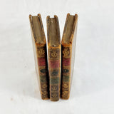 Antique Bell's Poet 3 Volumes, poetical work by J Milton, A Pope 1778 and 1787