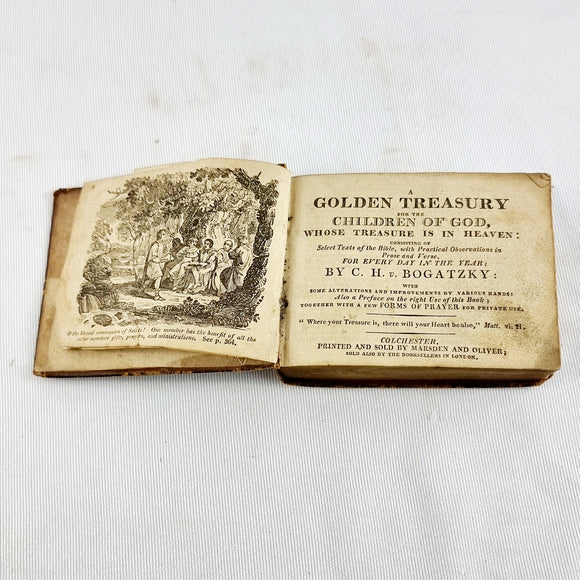 A Golden Treasury for the Children of God by Bogatzky 1st Edition 1810 Rare Antique Book
