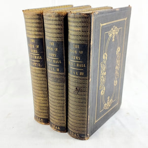Three Volumes, Book of Gems, The Poets and Artists of Great Britain by S.C.Hall 1844