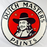 Rare and Unusual Vintage Dutch Masters Paints Double-sided Enamel Sign