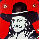 Rare and Unusual Vintage Dutch Masters Paints Double-sided Enamel Sign