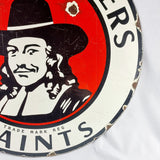 Rare and Unusual Vintage Dutch Masters Paints Double-sided Enamel Sign