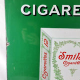 Vintage Advertising Smilax Cigarettes Enamel Sign