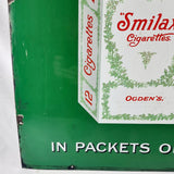 Vintage Advertising Smilax Cigarettes Enamel Sign