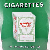Vintage Advertising Smilax Cigarettes Enamel Sign