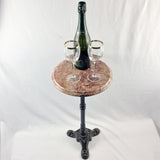 Marble Top Cast Iron base Martini or Wine Table