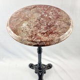 Marble Top Cast Iron base Martini or Wine Table