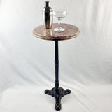Marble Top Cast Iron base Martini or Wine Table