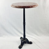 Marble Top Cast Iron base Martini or Wine Table