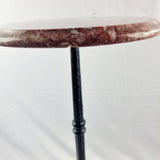 Marble Top Cast Iron base Martini or Wine Table