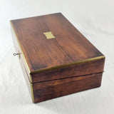 19th Century Antique Mahogany and Brass Writing Slope.