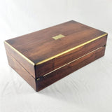 19th Century Antique Mahogany and Brass Writing Slope.