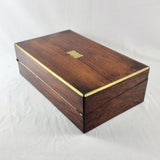19th Century Antique Mahogany and Brass Writing Slope.