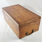 Antique 19th Century Mahogany and Satinwood Campaign Style Writing Slope