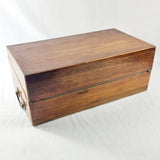 Antique 19th Century Mahogany and Satinwood Campaign Style Writing Slope