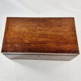 Antique 19th Century Mahogany and Satinwood Campaign Style Writing Slope