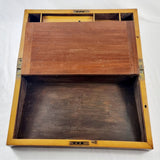 Antique 19th Century Mahogany and Satinwood Campaign Style Writing Slope