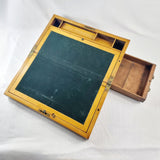 Antique 19th Century Mahogany and Satinwood Campaign Style Writing Slope