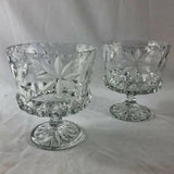 Pair of Vintage Crystal Glass Ice Buckets.
