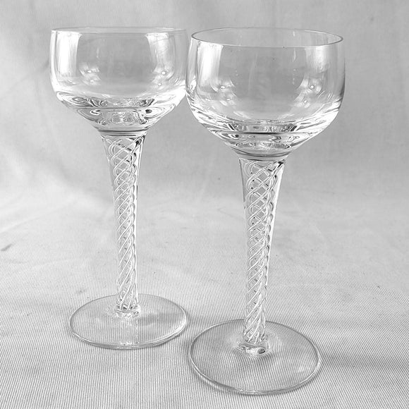 Pair of Stuart Crystal Ariel Hook Wine Glasses