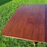 Antique 19th Century Twin Pedestal Solid Mahogany Dining Table.