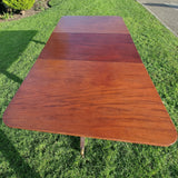 Antique 19th Century Twin Pedestal Solid Mahogany Dining Table.