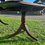 Antique 19th Century Twin Pedestal Solid Mahogany Dining Table.