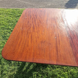 Antique 19th Century Twin Pedestal Solid Mahogany Dining Table.