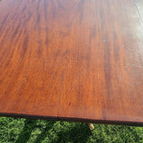 Antique 19th Century Twin Pedestal Solid Mahogany Dining Table.
