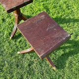 Antique 19th Century Twin Pedestal Solid Mahogany Dining Table.