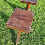 Antique 19th Century Twin Pedestal Solid Mahogany Dining Table.